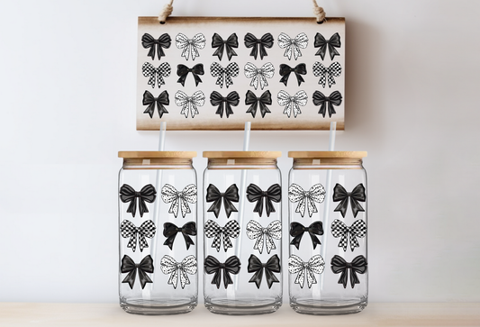 UVDTF 16oz CUP WRAP - Black Bows