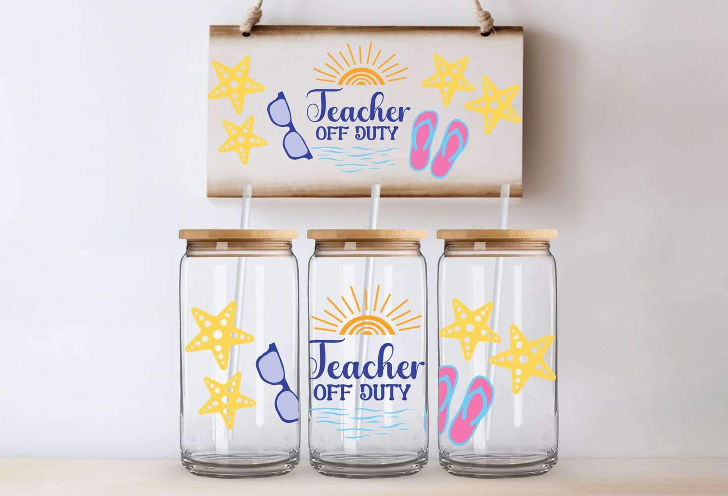UVDTF 16oz CUP WRAP - Teacher Off Duty