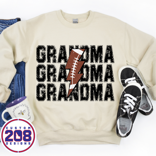 Grandma Football Stacked