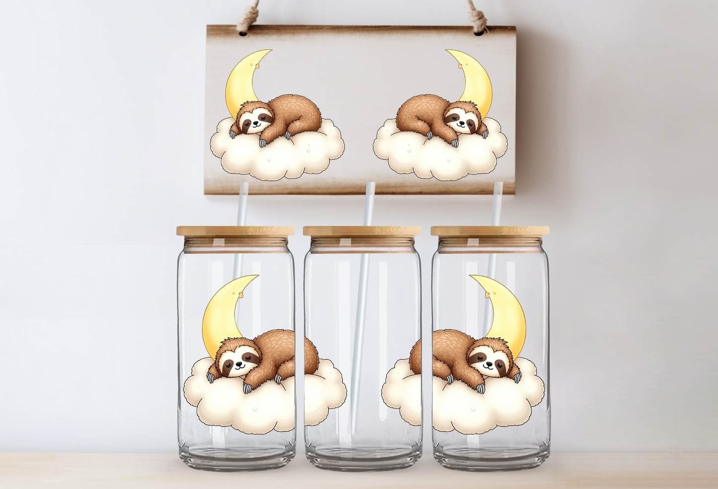 UVDTF 16oz CUP WRAP -Sleepy Sloth