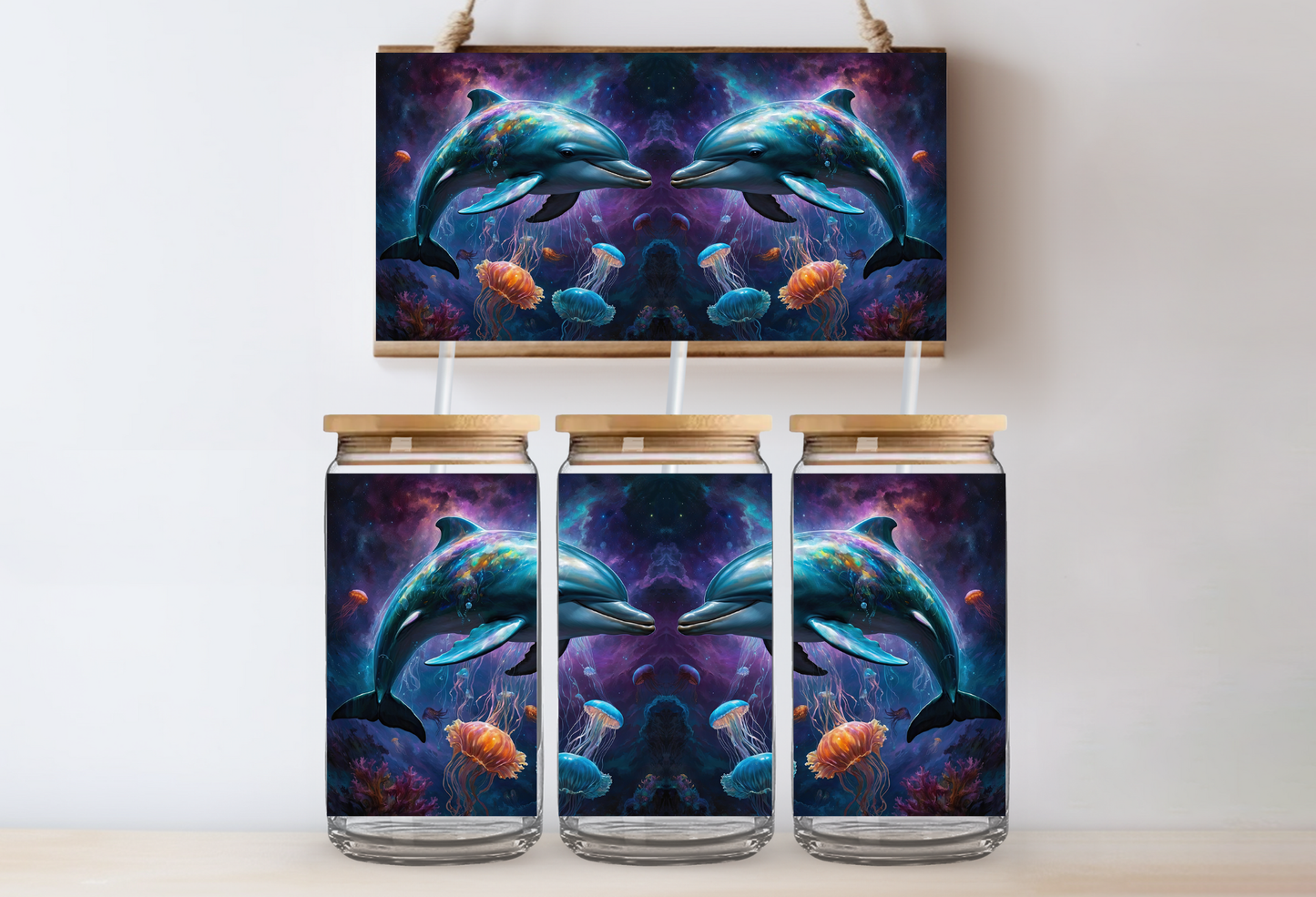 UVDTF 16oz CUP WRAP - Dolphin Underwater