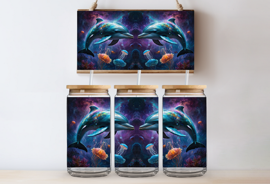 UVDTF 16oz CUP WRAP - Dolphin Underwater