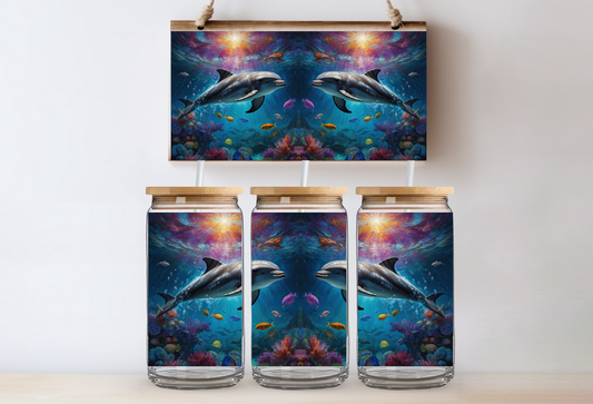 UVDTF 16oz CUP WRAP - Dolphin Underwater  4