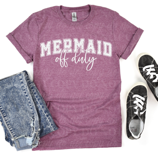 Mermaid Off Duty-white