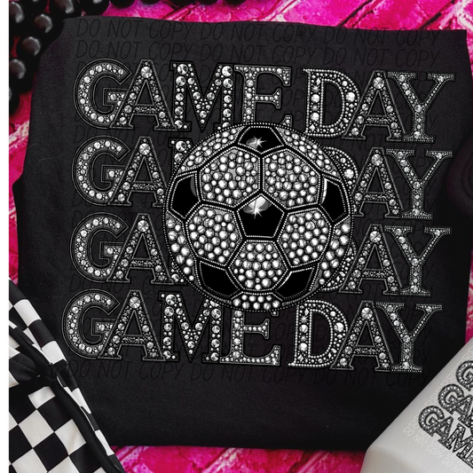 Game Day Rhinestone Stack-Soccer