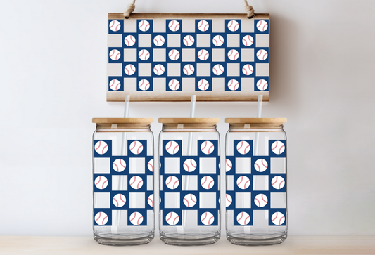 UVDTF 16oz CUP WRAP -Checker Baseball