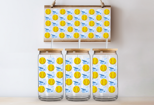 UVDTF 16oz CUP WRAP -Softballs and Helmets