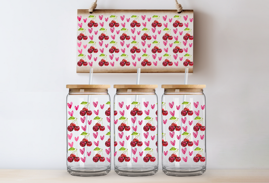 UVDTF 16oz CUP WRAP -Cherries and Hearts