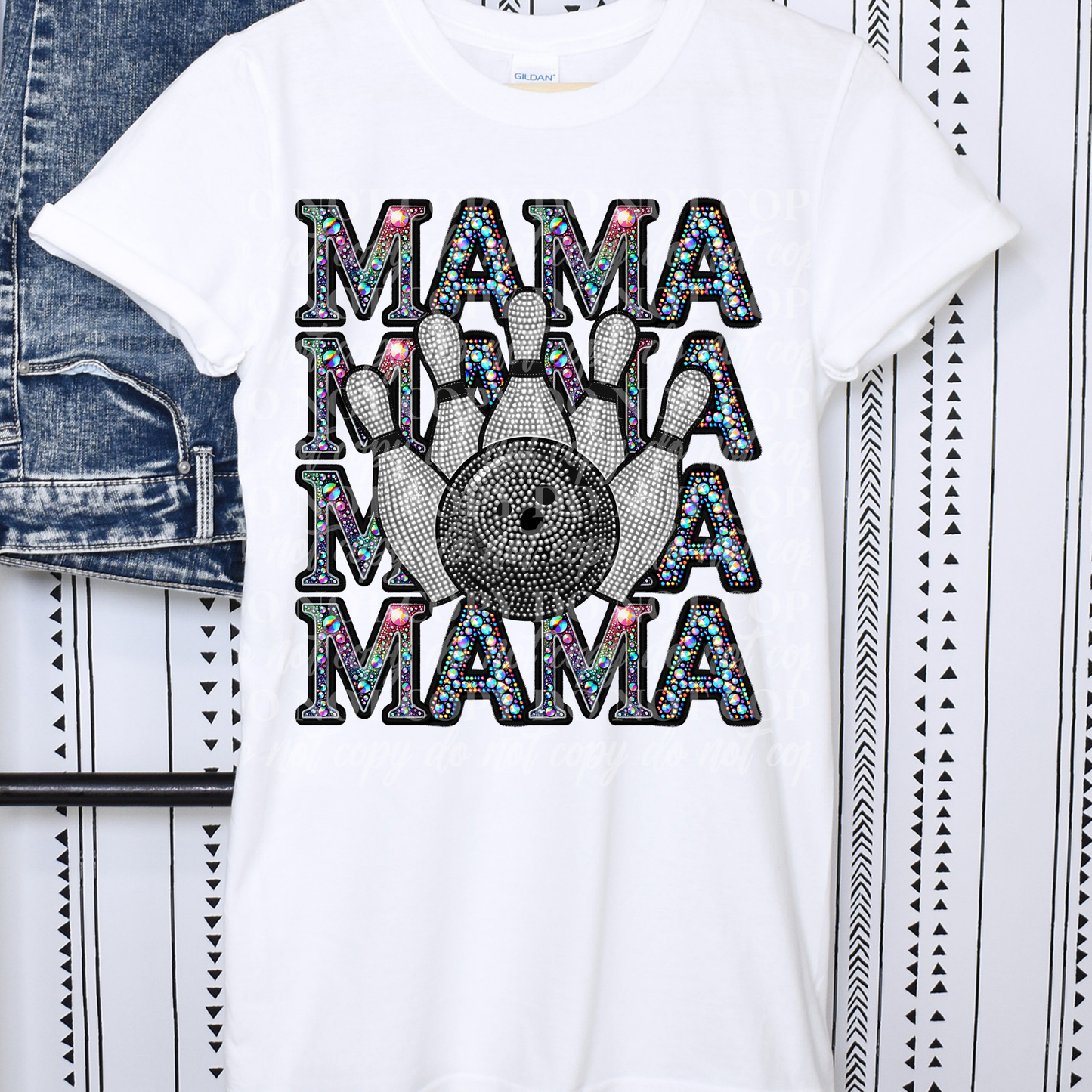 Mama Stack Colorful Rhinestone- Bowling