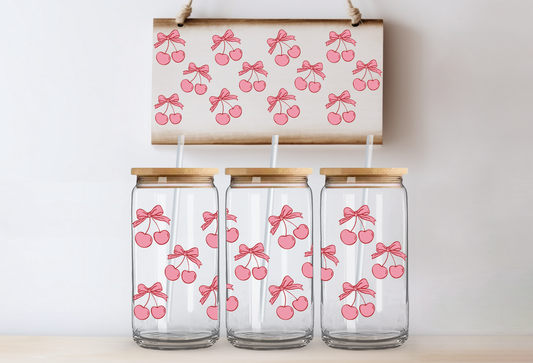 UVDTF 16oz CUP WRAP -Cherry Bow Cutie