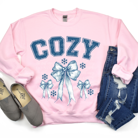 Cozy Blue bow