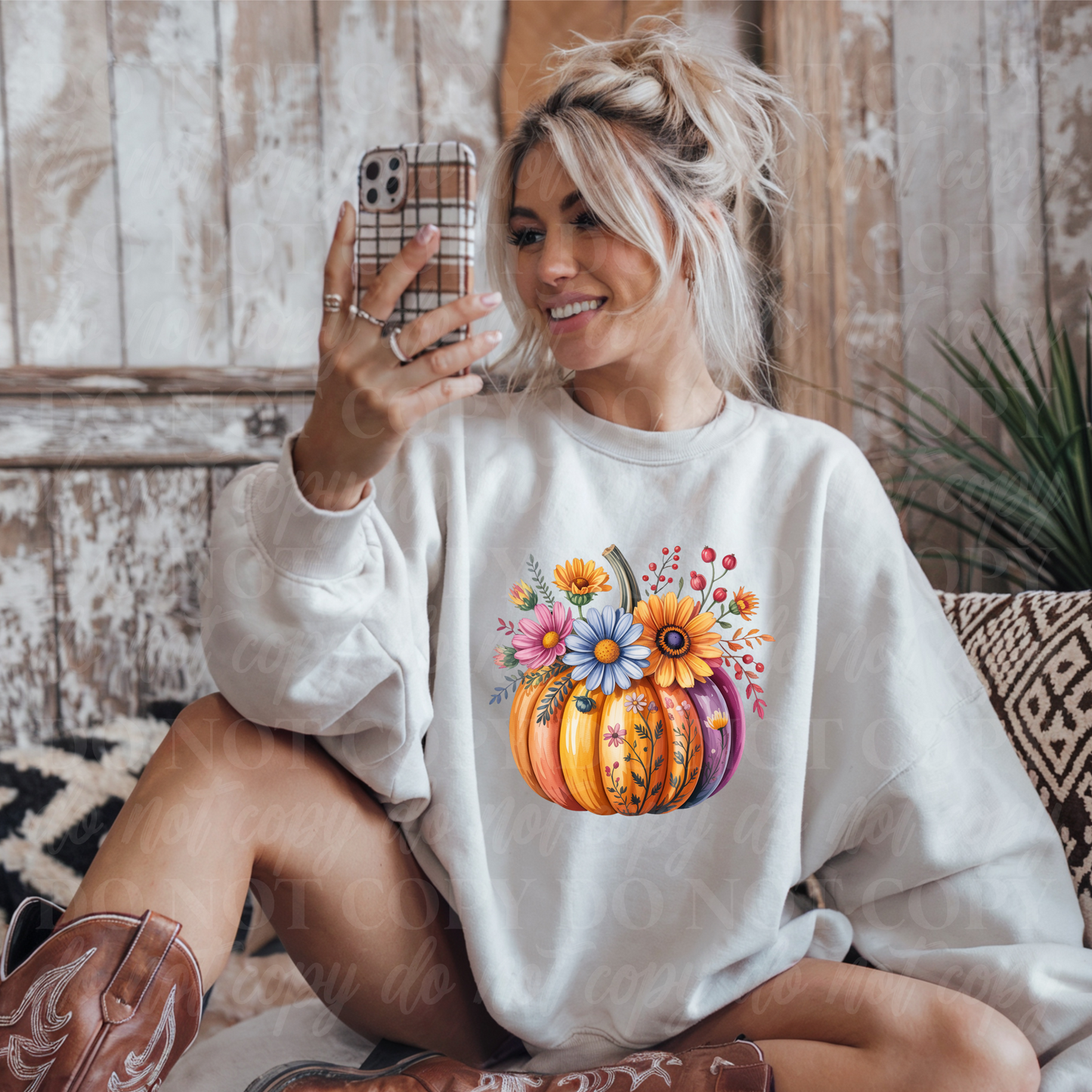 Pumpkin with Sunflowers