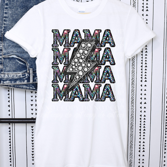 Mama Stack Colorful Rhinestone- Bolt