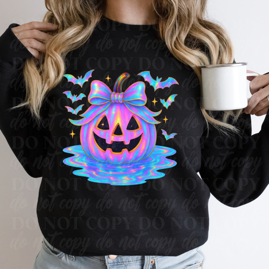 Pumpkin with Bats