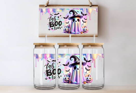 UVDTF 16oz CUP WRAP -Fab-BOO-lous Ghost Halloween