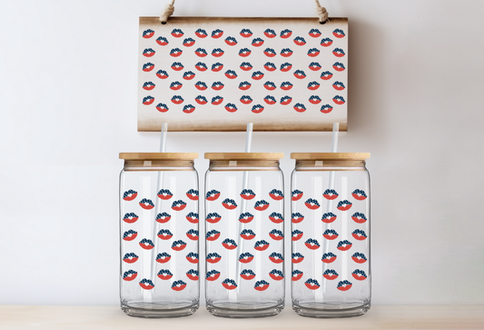 UVDTF 16oz CUP WRAP -All-American Kiss