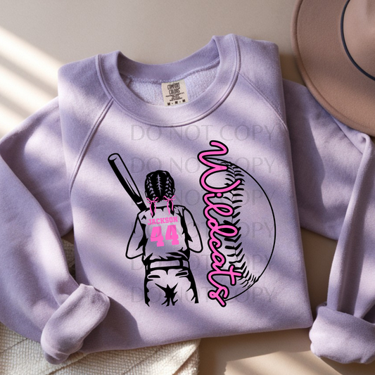 Softball Braids Split