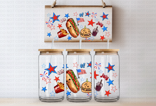 4th of July Snacks UVDTF 16oz CUP WRAP