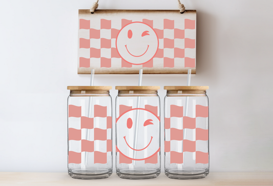 UVDTF 16oz CUP WRAP -Wavy Smile Retro