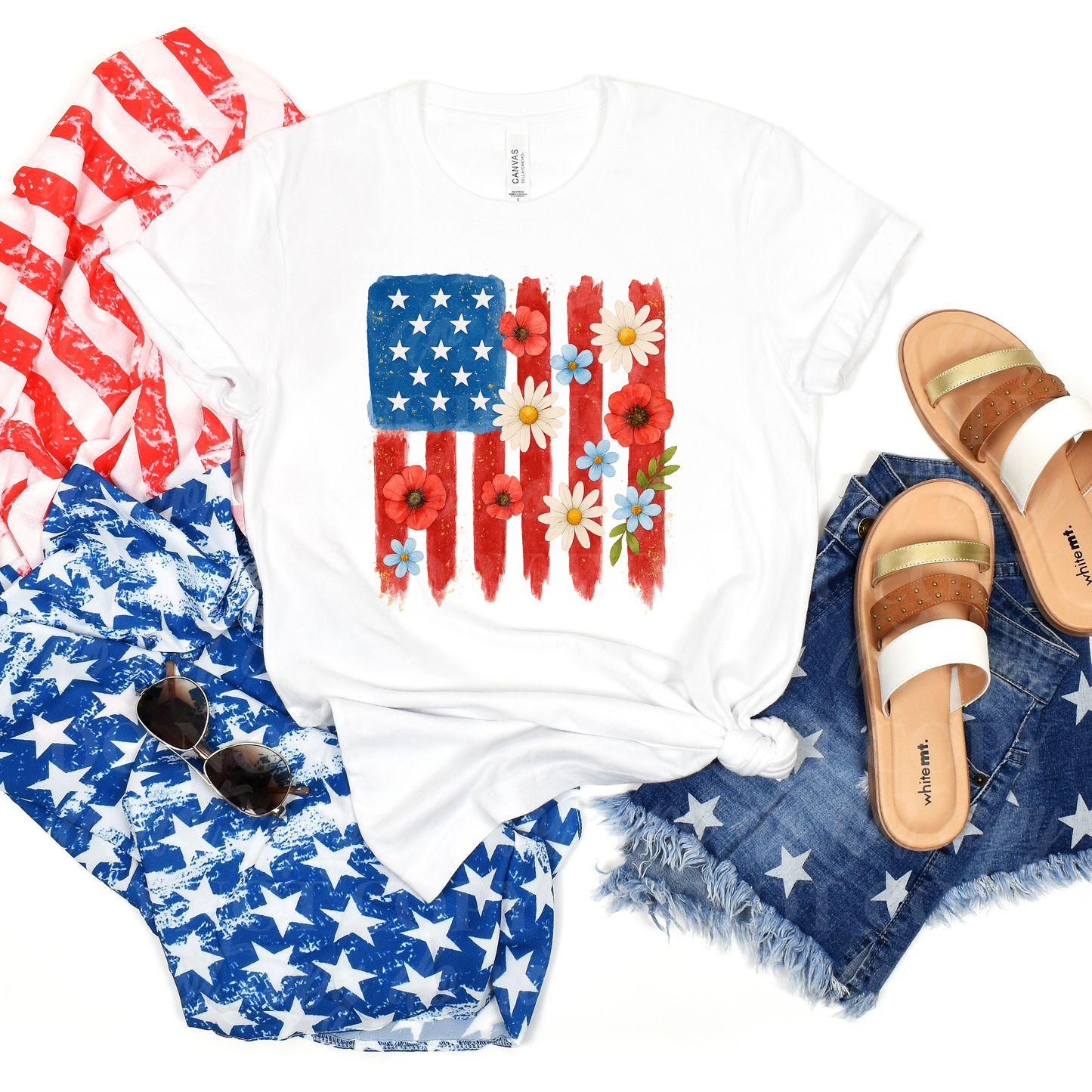 American Flag Flowers