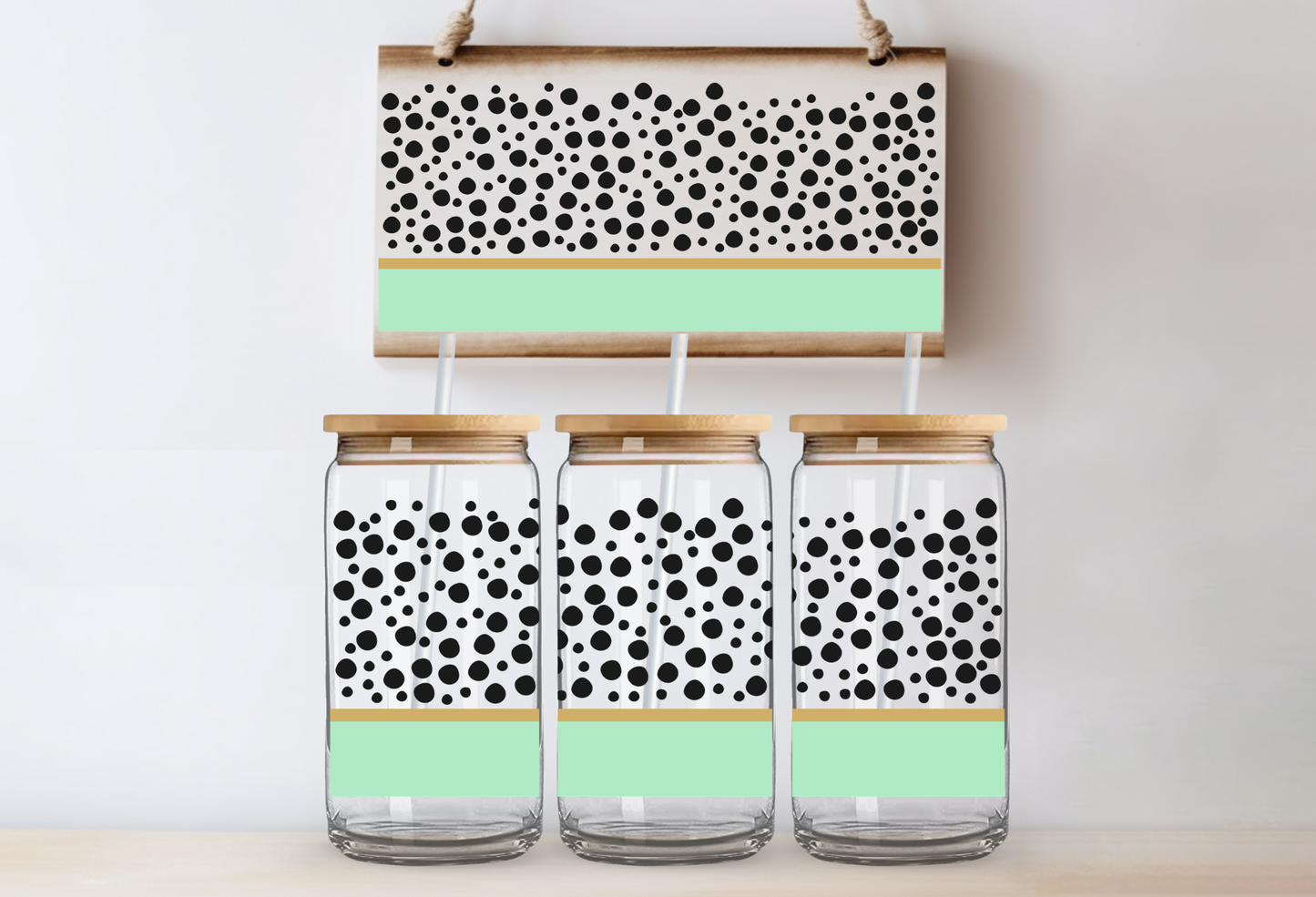 UVDTF 16oz CUP WRAP -Modern Dot Pop