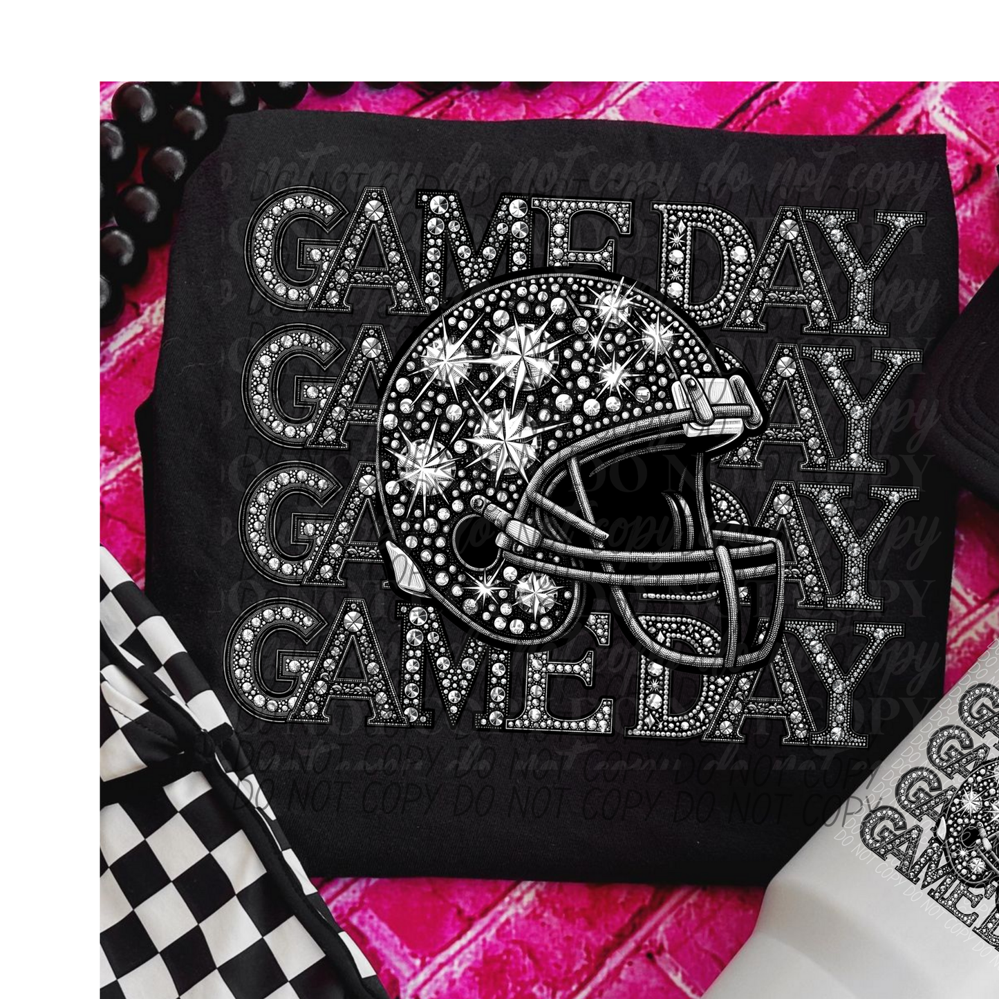 Game Day Stack Rhinestone helmet