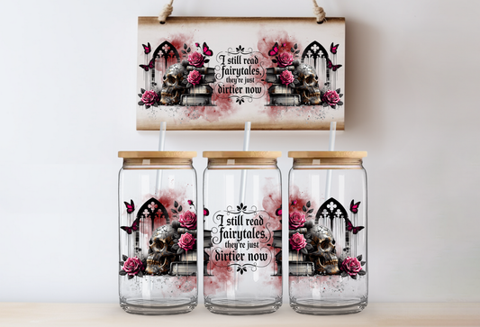 UVDTF 16oz CUP WRAP -Dark Fairytale Skull Garden