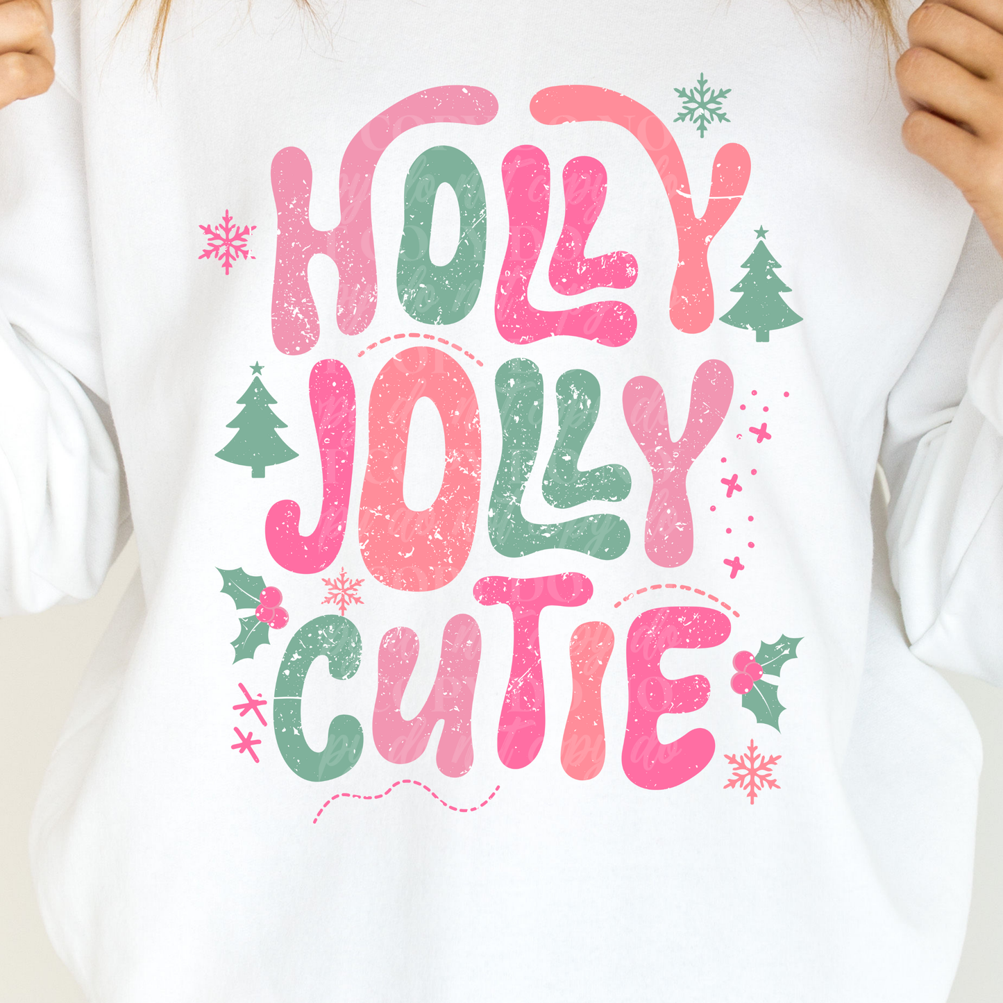 Holly Jolly Cutie-distressed