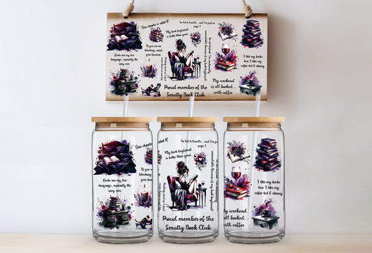 UVDTF 16oz CUP WRAP -Smutty Book Club Aesthetic