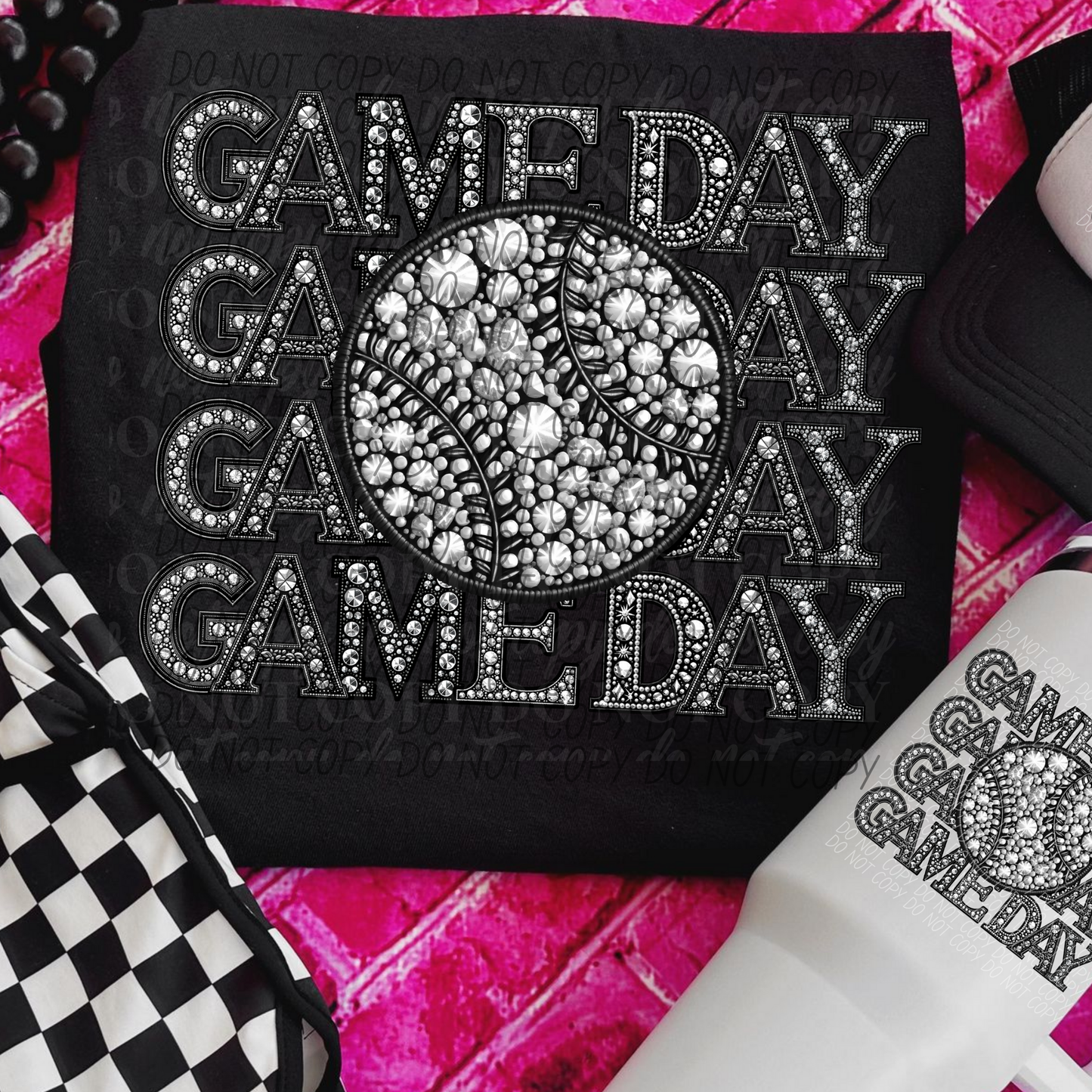 Game Day Stack Rhinestone-Baseball