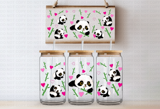 Panda UVDTF 16oz CUP WRAP