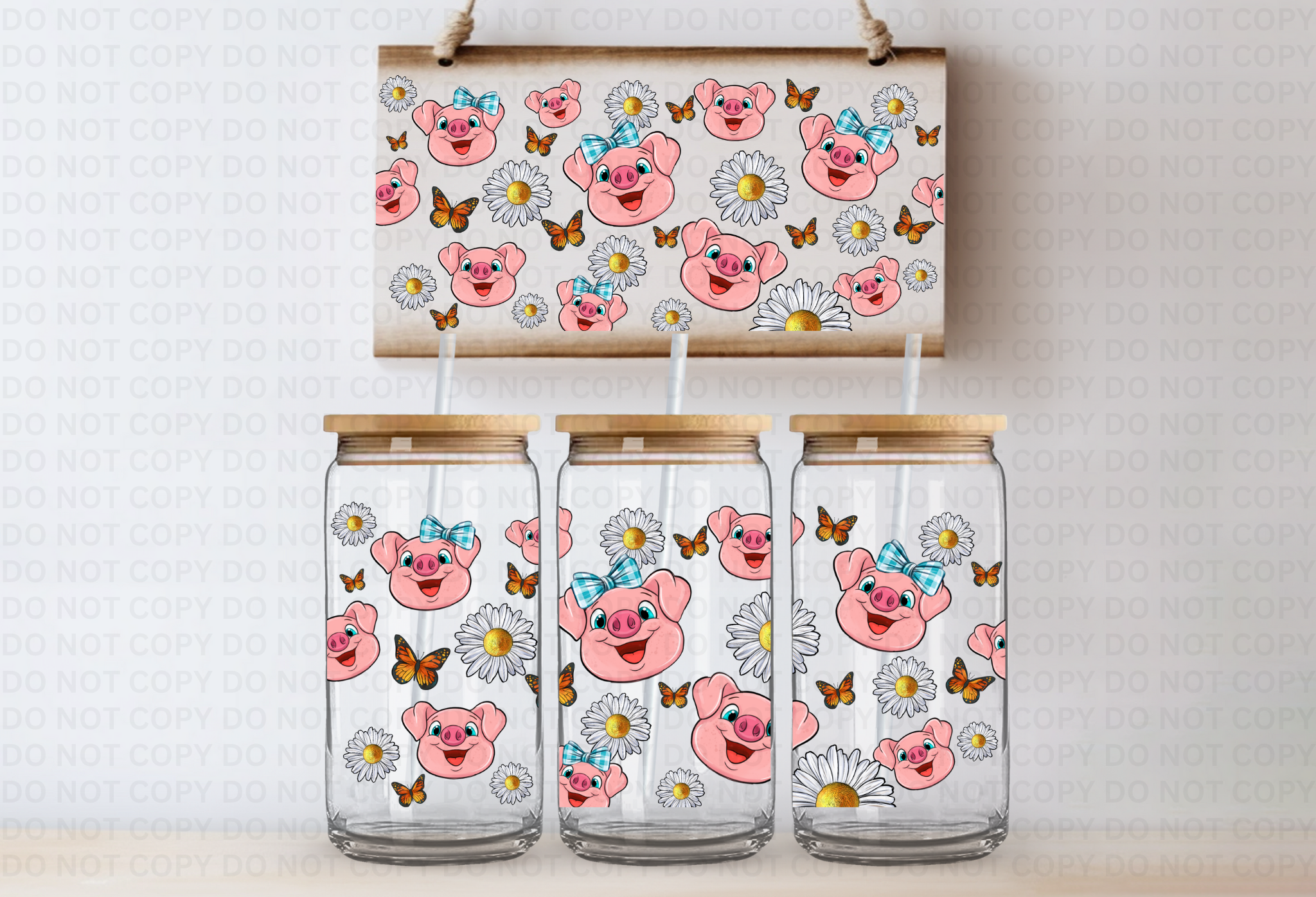 Oink, Oink UVDTF 16oz CUP WRAP – 208 Custom Designs