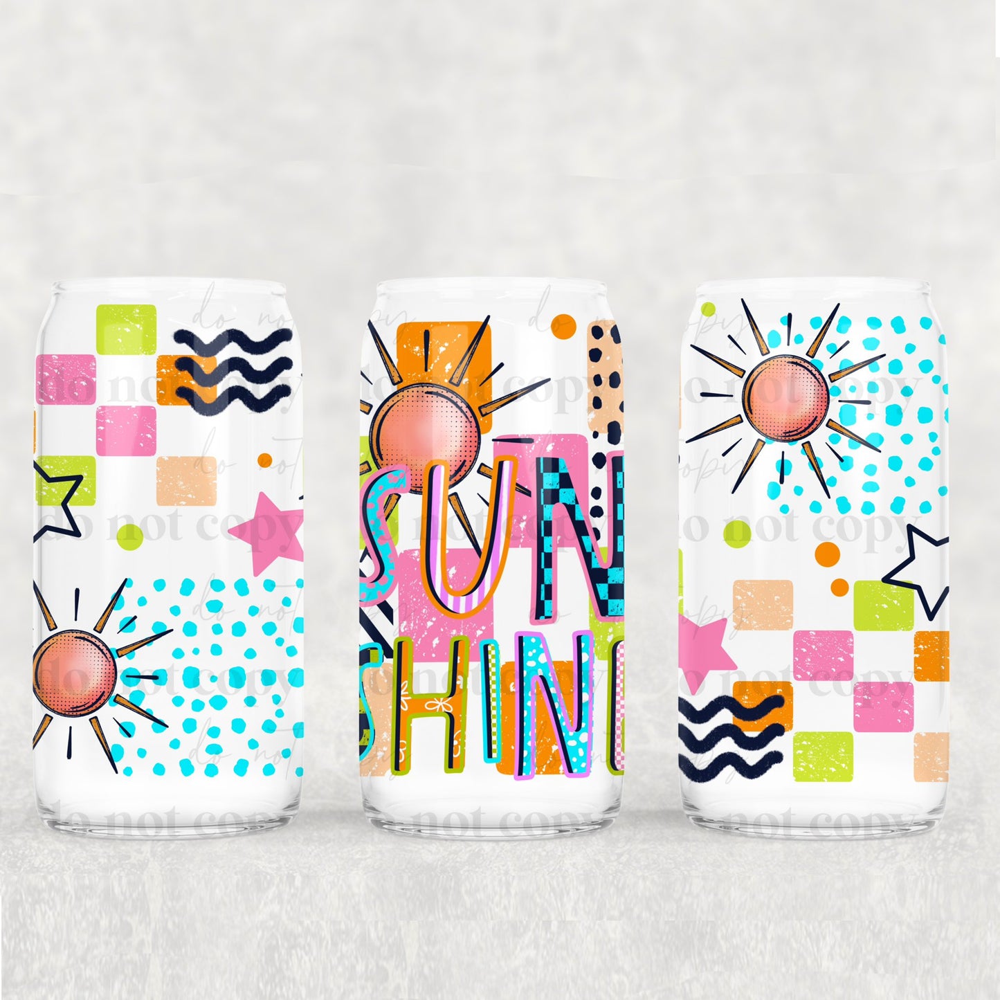 UVDTF 16oz CUP WRAP -Sunshine