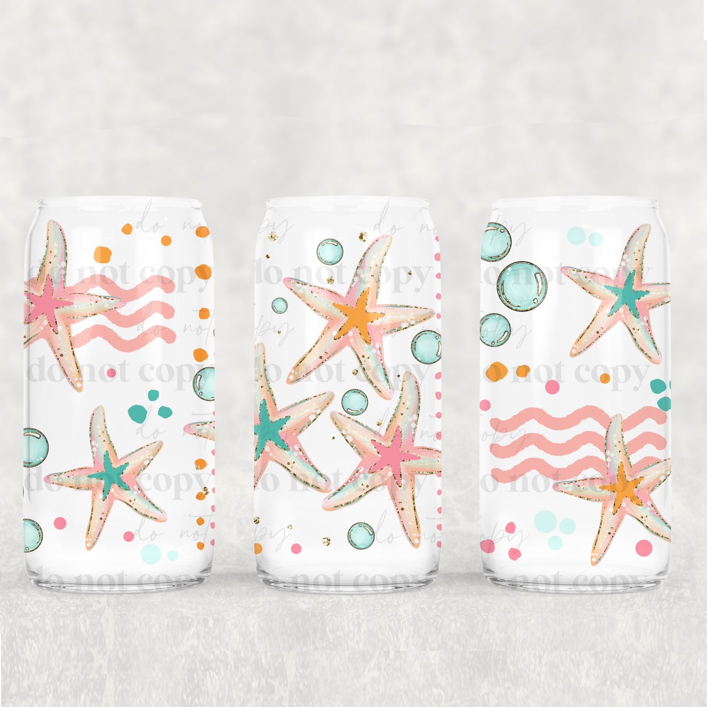 UVDTF 16oz CUP WRAP -Starfish