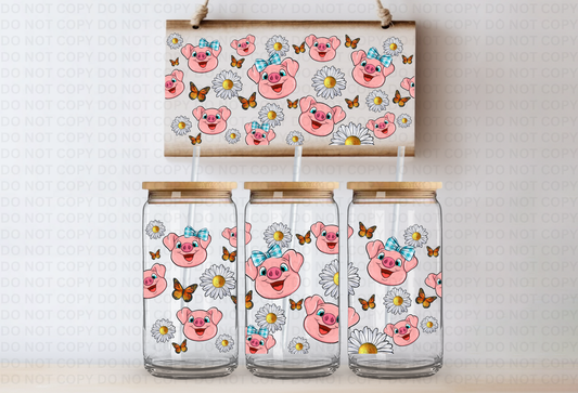 UVDTF 16oz CUP WRAP -Pigs Cutesy