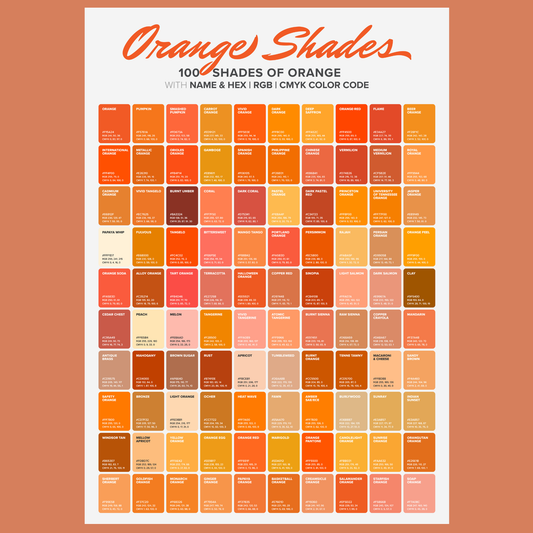 Orange Hex Code Chart