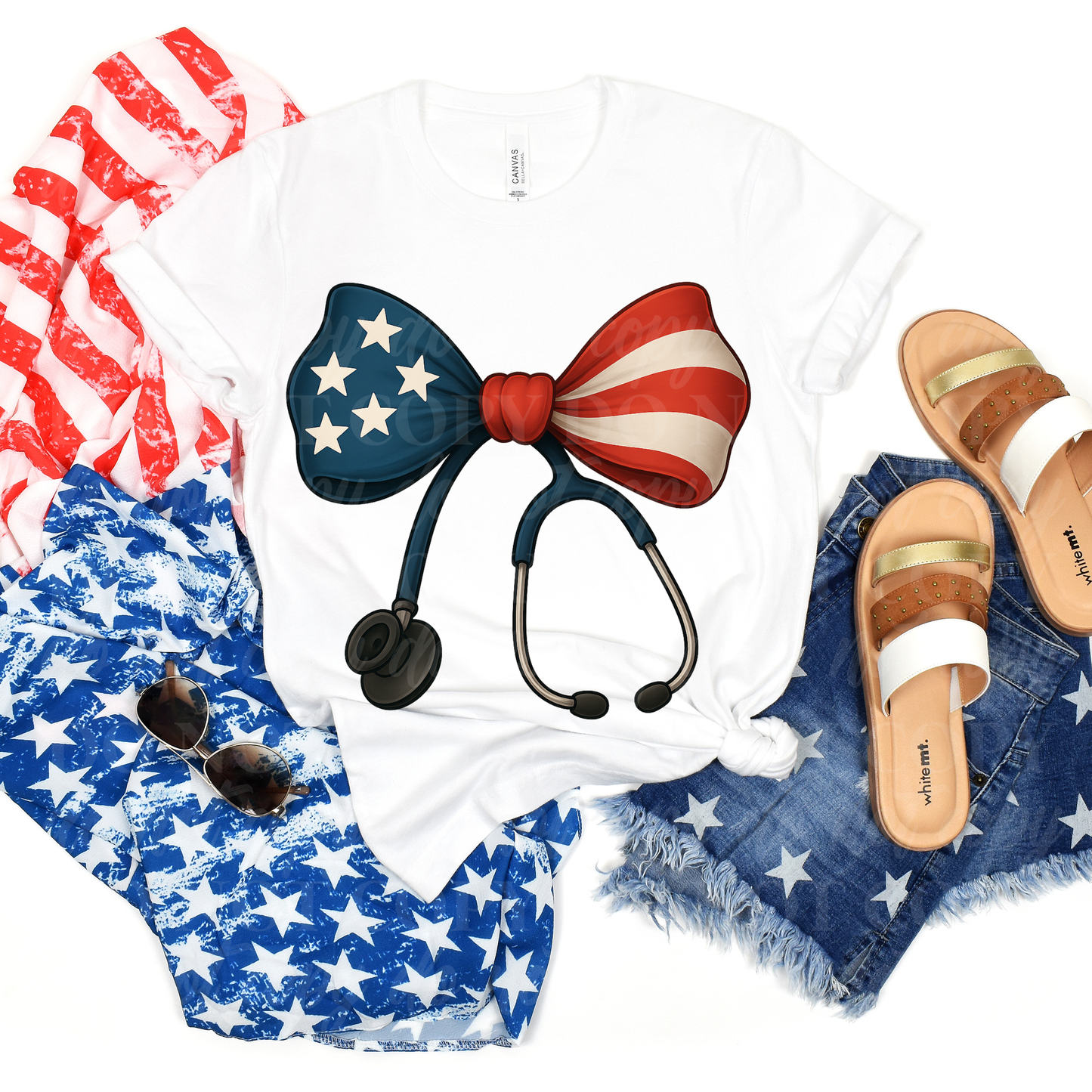 Patriotic Bow Stethoscope