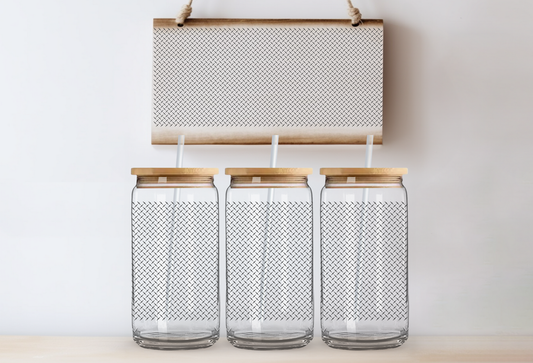 UVDTF 16oz CUP WRAP -Industrial Steel Texture