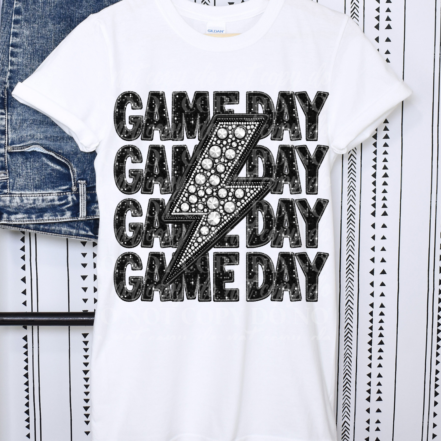 Gameday Rhinestone Stacked 6