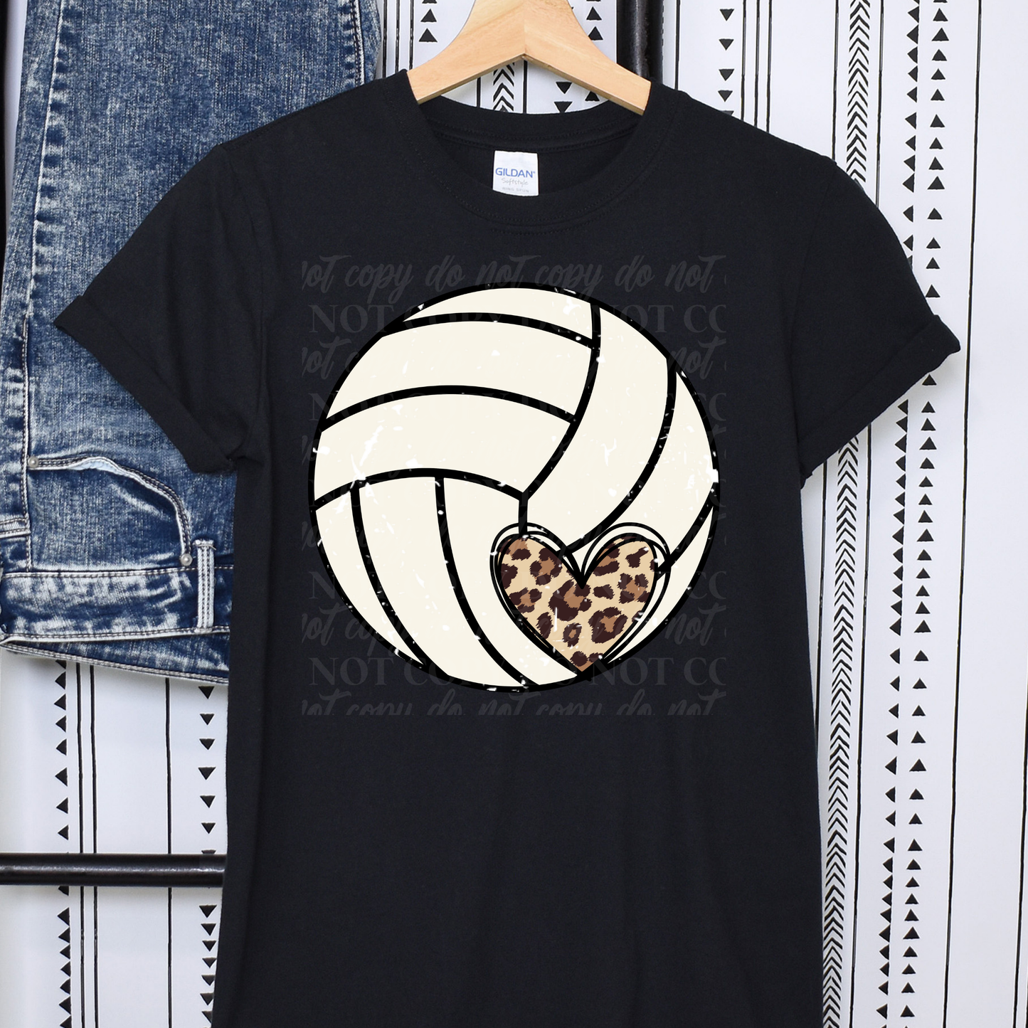 Volleyball With Cheetah Heart