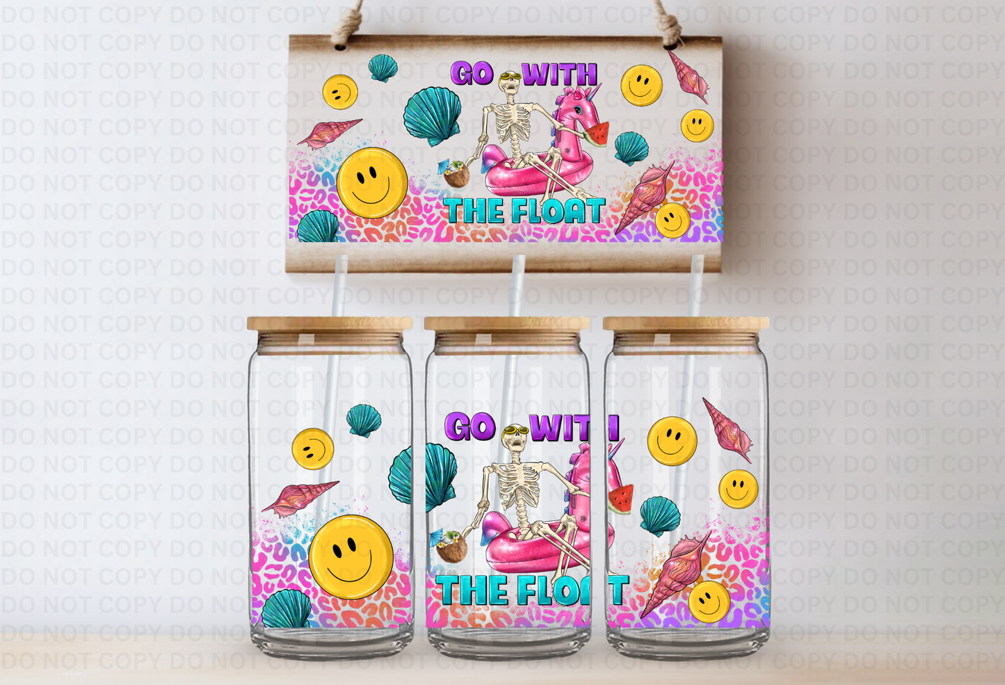 Go with the Flow UVDTF 16oz CUP WRAP