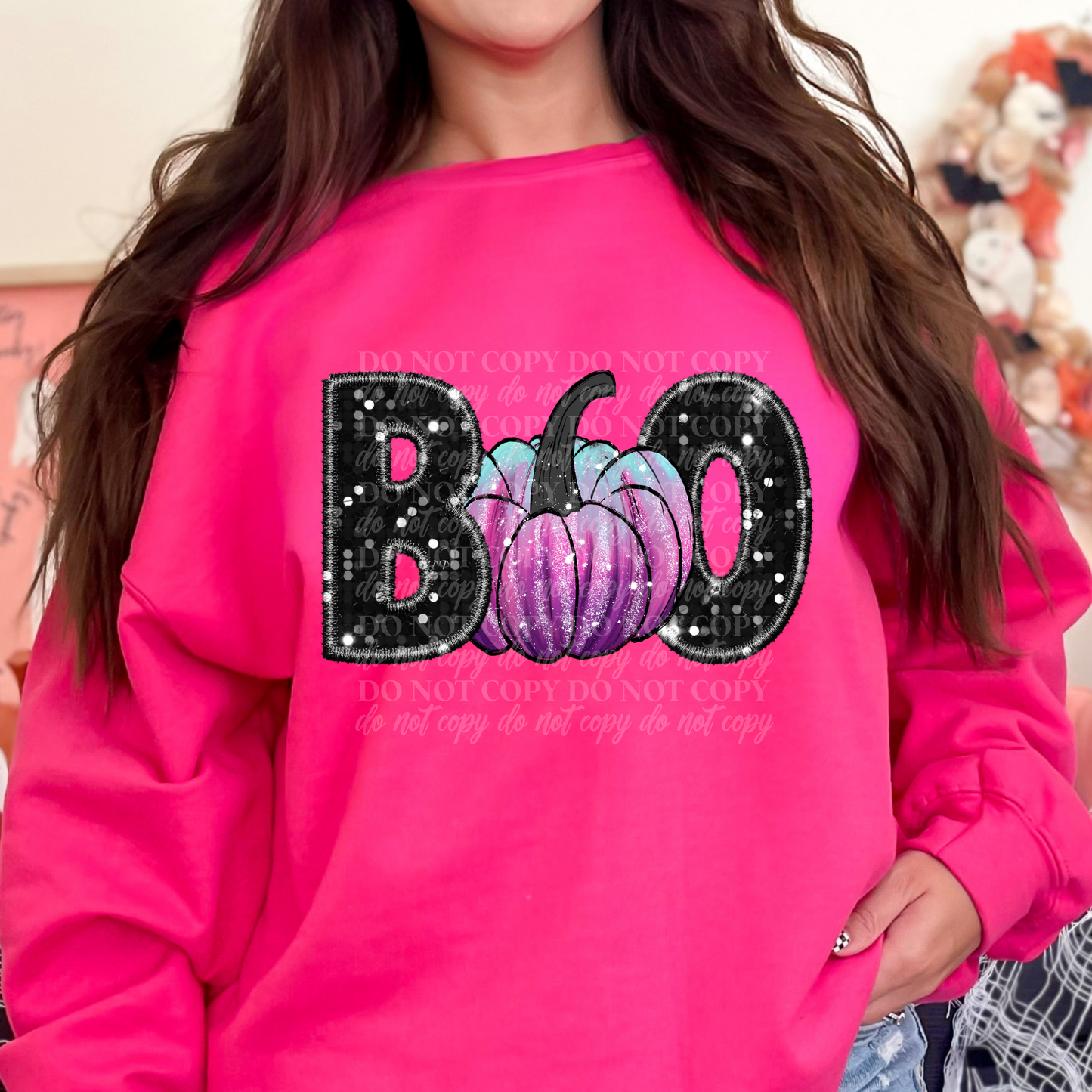 Boo Purple Pumpkin