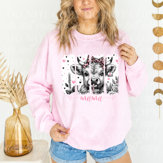 Baby Highland Cow Mama-pink