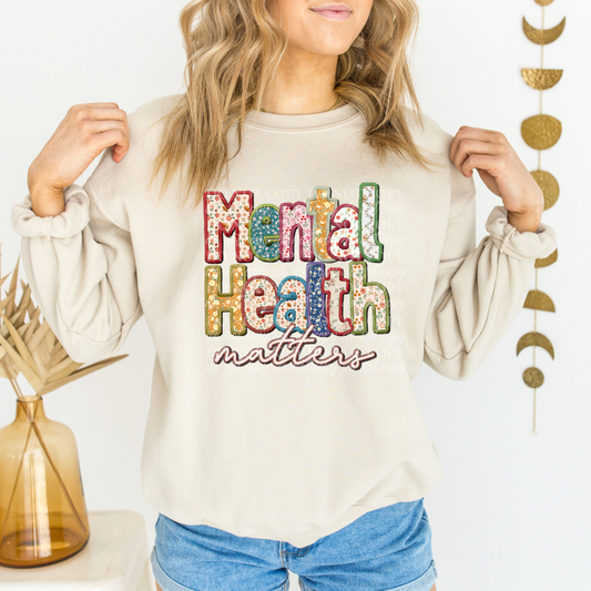 Mental Health Matters - Embroidery Look