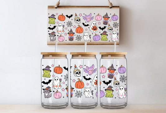Cute Halloween Characters UVDTF 16oz Cup Wrap