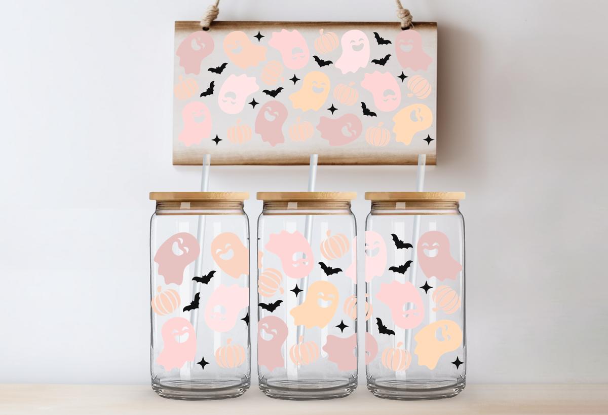 Pastel Ghosts & Bats UVDTF 16oz Cup Wrap