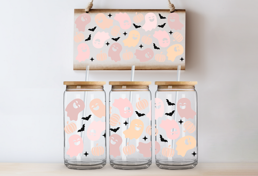 Pastel Ghosts & Bats UVDTF 16oz Cup Wrap