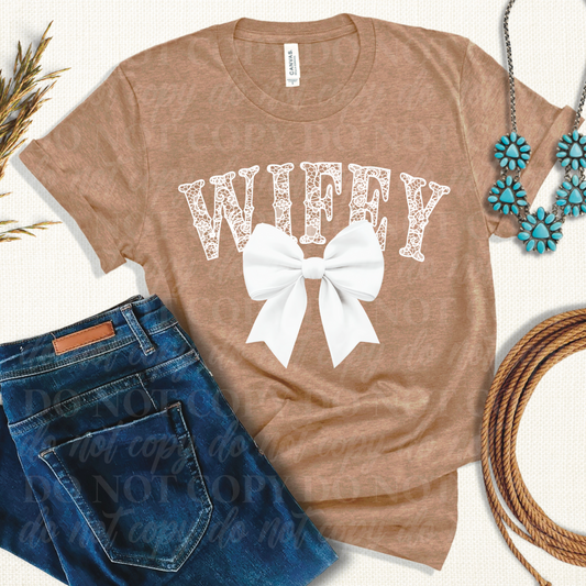 Wifey White Bow