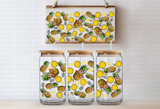 Pineapple UVDTF 16oz CUP WRAP