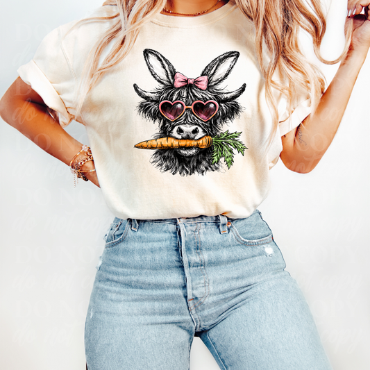 Highland Cow Easter Bunny